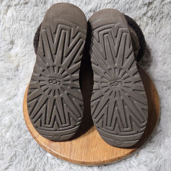 UGG Australia Classics Womens Size 8 Tall Brown Leather Wool Lined Comfy Boots - Picture 4 of 13